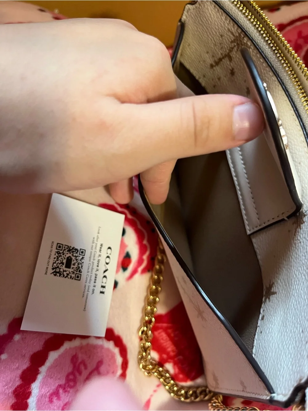 Coach Cream Star-Print Crossbody Set with Coin Pouch